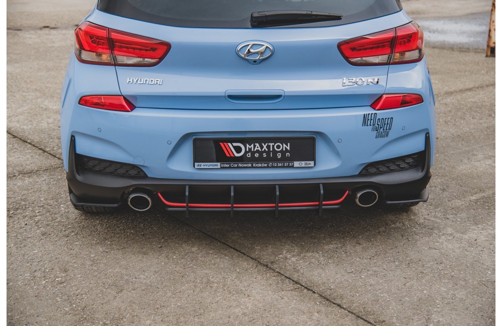 Street Pro Rear Diffuser V.2 Hyundai I30 N Mk3 Hatchback - Black