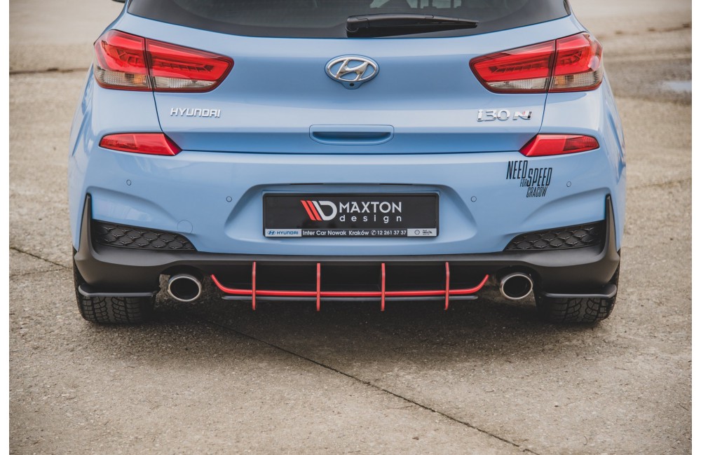 Street Pro Rear Diffuser V.2 Hyundai I30 N Mk3 Hatchback - Black
