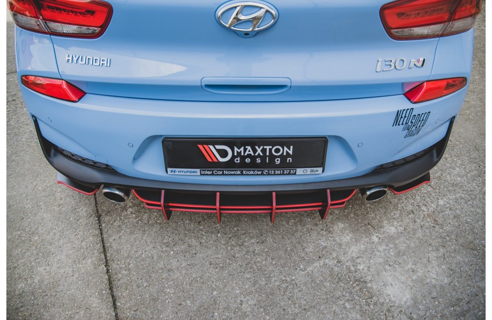 Street Pro Rear Diffuser V.2 Hyundai I30 N Mk3 Hatchback - Black