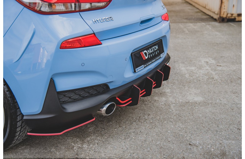 Street Pro Rear Diffuser V.2 Hyundai I30 N Mk3 Hatchback - Black