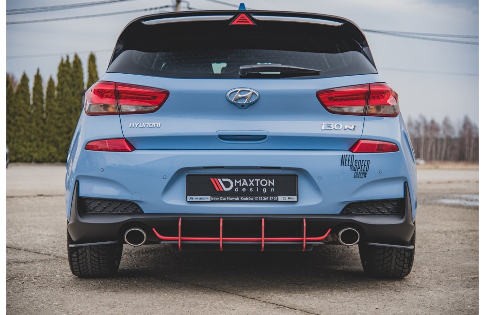 Street Pro Rear Diffuser V.2 Hyundai I30 N Mk3 Hatchback - Black