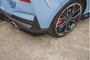 Street Pro Rear Side Splitters Hyundai I30 N Mk3 Hatchback - Black Street Pro Rear Side Splitters Hyundai I30 N Mk3 Hatchback - Black