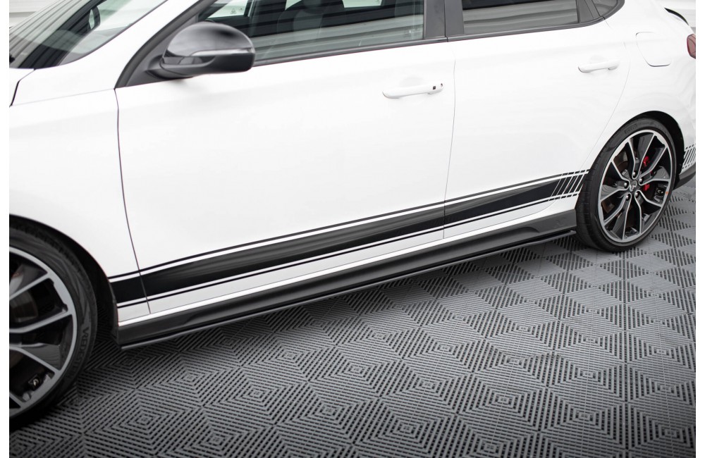 Street Pro Side Skirts Diffusers V.1 Hyundai I30 N Mk3 / Mk3 FL Hatchback / Fastback - Black