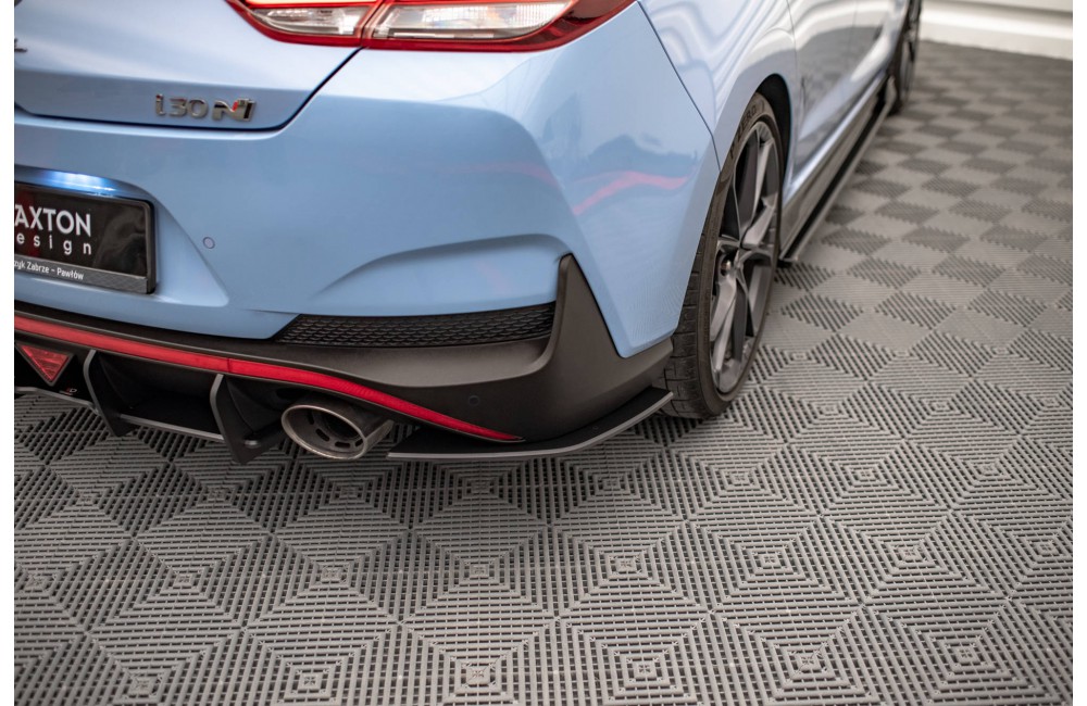Street Pro Rear Side Splitters Hyundai I30 N Fastback Mk3 Facelift - Black