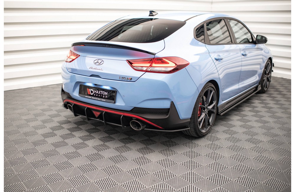 Street Pro Rear Side Splitters Hyundai I30 N Fastback Mk3 Facelift - Black