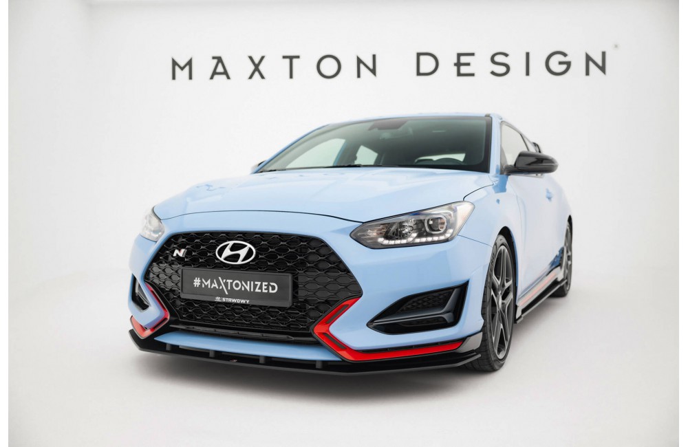 Street Pro Front Splitter Hyundai Veloster N Mk2 - Black