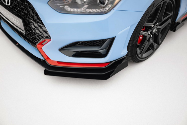 Street Pro Μπροστινός Splitter + Flaps Hyundai Veloster N Mk2