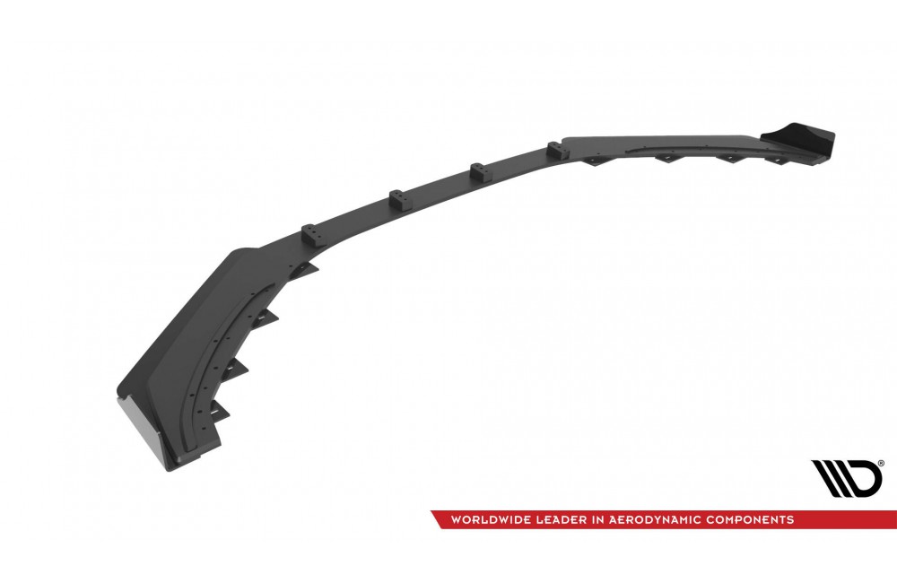 Street Pro Front Splitter + Flaps Hyundai Veloster N Mk2 - Black + Gloss Flaps