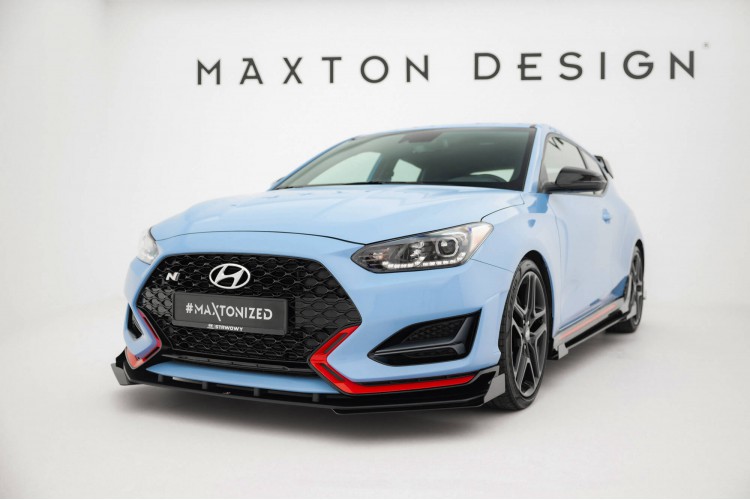 Street Pro Μπροστινός Splitter + Flaps Hyundai Veloster N Mk2
