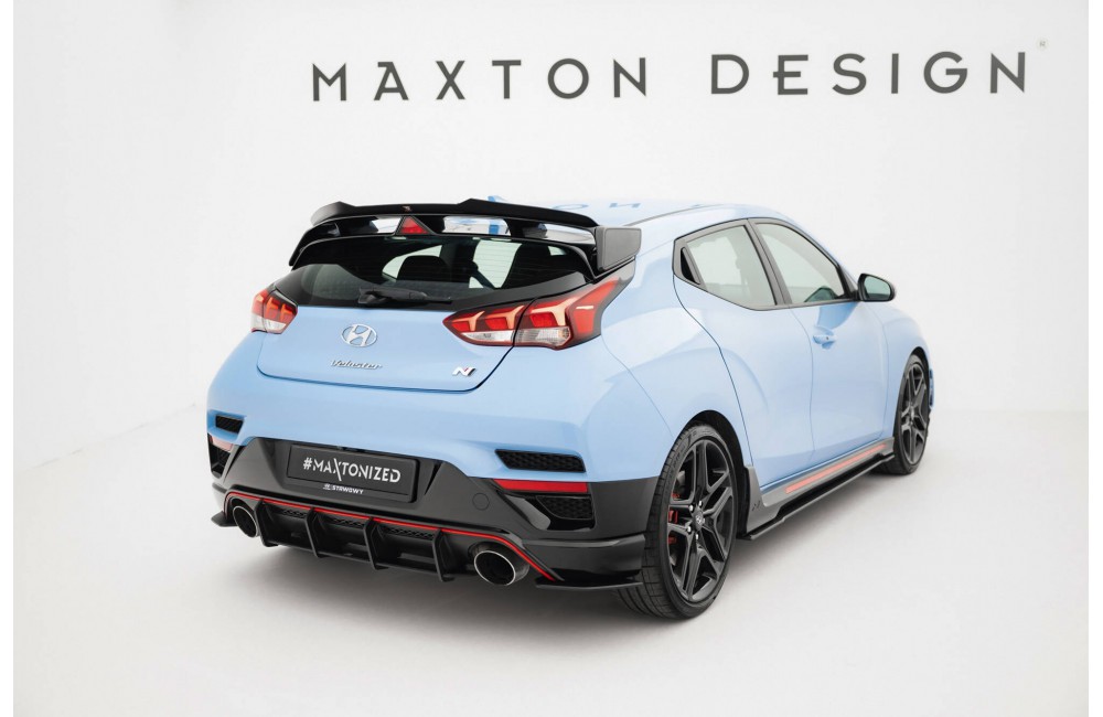 Street Pro Rear Side Splitters  Hyundai Veloster N Mk2 - Black