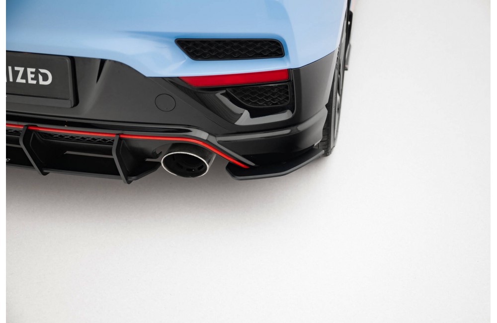 Street Pro Rear Side Splitters  Hyundai Veloster N Mk2 - Black