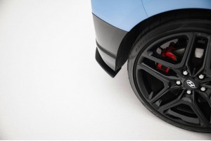 Street Pro Rear Side Splitters  Hyundai Veloster N Mk2 - Black