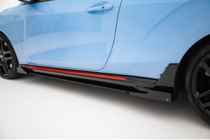 Street Pro Side Skirts Diffusers + Flaps Hyundai Veloster N Mk2 - Black + Gloss Flaps Street Pro Side Skirts Diffusers + Flaps Hyundai Veloster N Mk2 - Black + Gloss Flaps