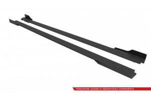 Street Pro Side Skirts Diffusers + Flaps Hyundai Veloster N Mk2 - Black + Gloss Flaps Street Pro Side Skirts Diffusers + Flaps Hyundai Veloster N Mk2 - Black + Gloss Flaps