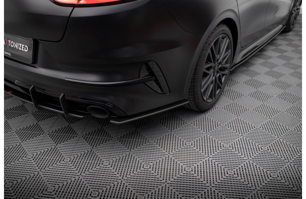 Street Pro Rear Side Splitters Kia Proceed GT Mk1 Facelift - Black