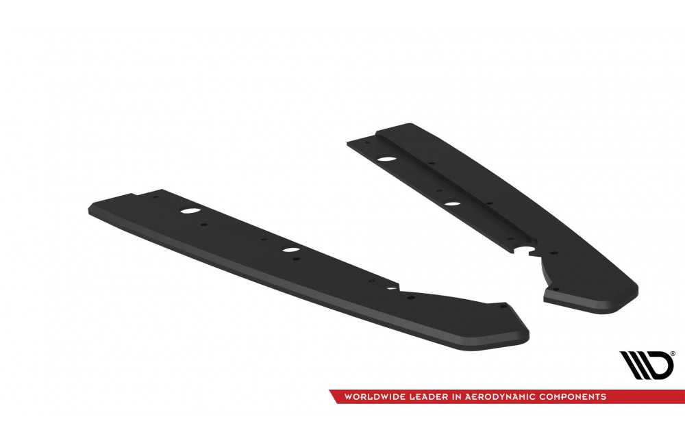 Street Pro Rear Side Splitters Kia Proceed GT Mk1 Facelift - Black
