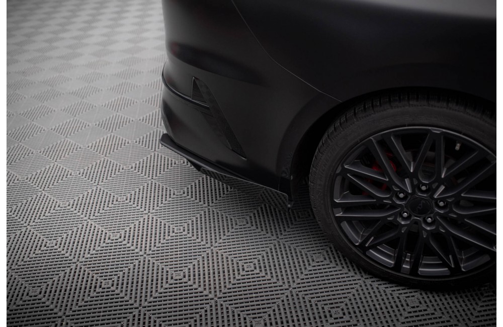 Street Pro Rear Side Splitters + Flaps Kia Proceed GT Mk1 Facelift - Black + Gloss Flaps