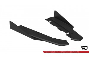 Street Pro Rear Side Splitters + Flaps Kia Proceed GT Mk1 Facelift - Black + Gloss Flaps