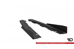 Street Pro Rear Side Splitters + Flaps Kia Proceed GT Mk1 Facelift - Black + Gloss Flaps