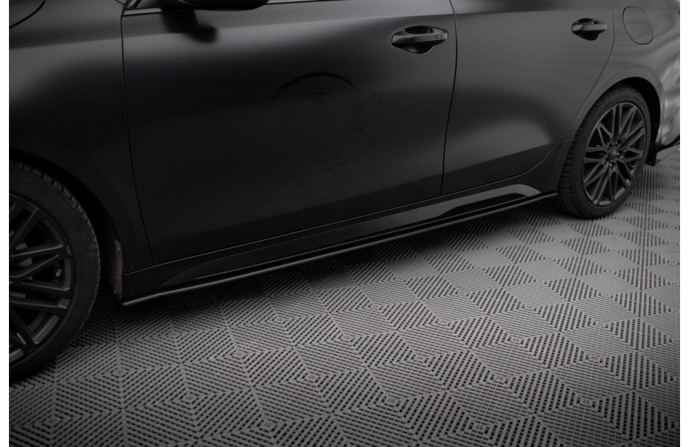 Street Pro Side Skirts Diffusers Kia Proceed GT / GT-Line Mk1 Facelift / Ceed GT Mk3 Facelift  - Black