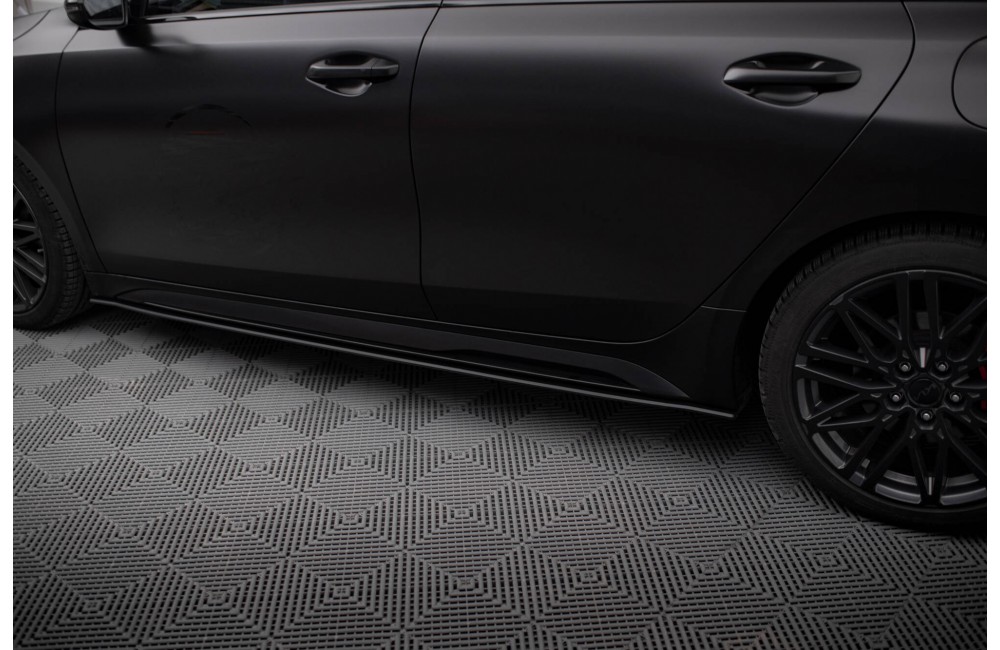 Street Pro Side Skirts Diffusers Kia Proceed GT / GT-Line Mk1 Facelift / Ceed GT Mk3 Facelift  - Black-Red