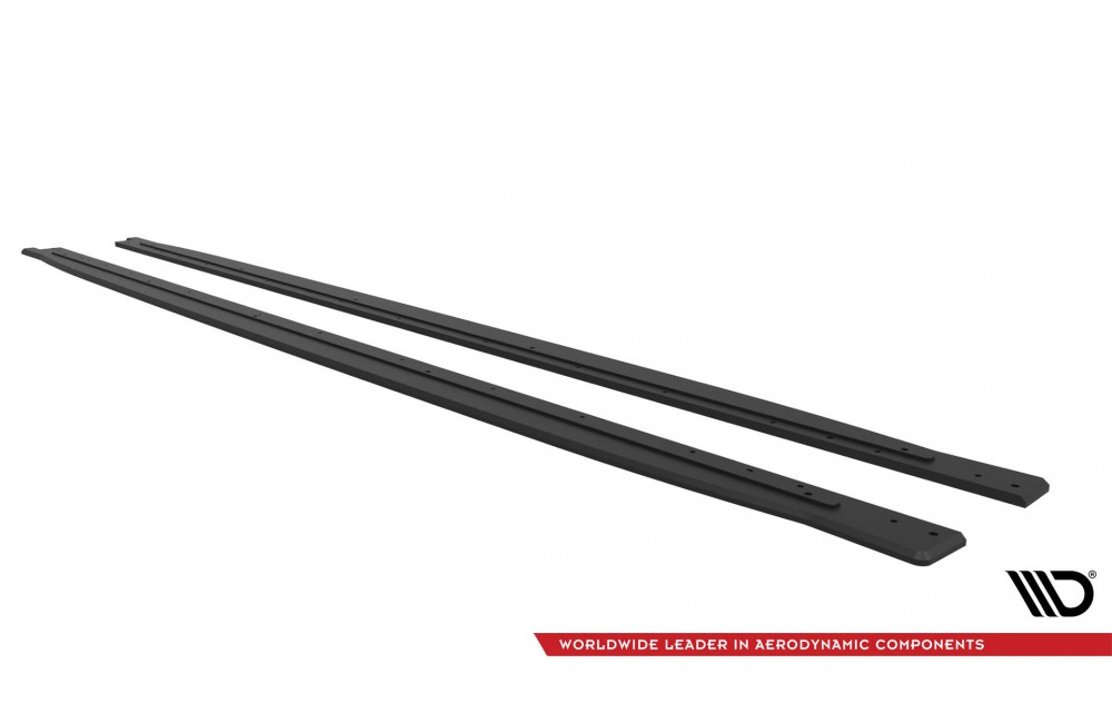 Street Pro Side Skirts Diffusers Kia Proceed GT / GT-Line Mk1 Facelift / Ceed GT Mk3 Facelift  - Black-Red