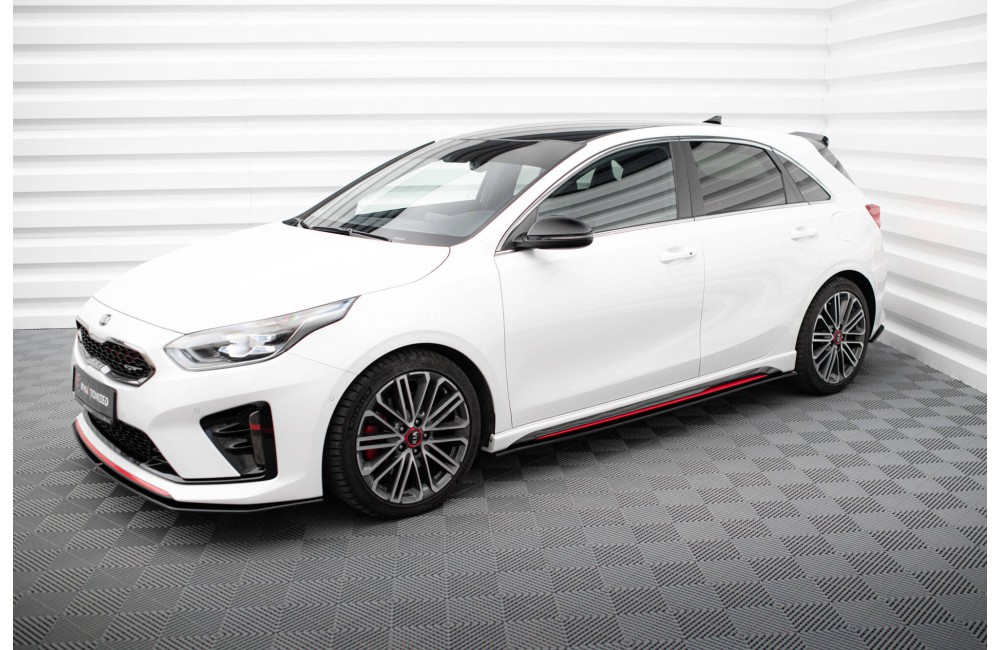 Street Pro Side Skirts Diffusers Kia Ceed GT Mk3 / Proceed Mk1 - Black-Red Street Pro Side Skirts Diffusers Kia Ceed GT Mk3 / Proceed Mk1 - Black-Red