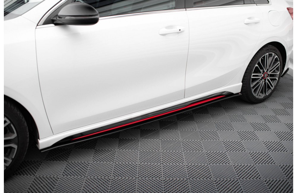 Street Pro Side Skirts Diffusers Kia Ceed GT Mk3 / Proceed Mk1 - Black-Red Street Pro Side Skirts Diffusers Kia Ceed GT Mk3 / Proceed Mk1 - Black-Red