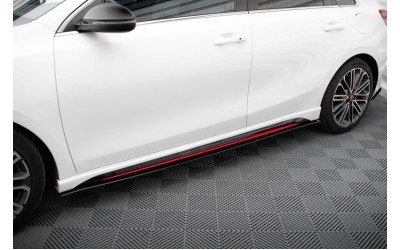 Street Pro Side Skirts Diffusers Kia Ceed GT Mk3 / Proceed Mk1 - Black-Red