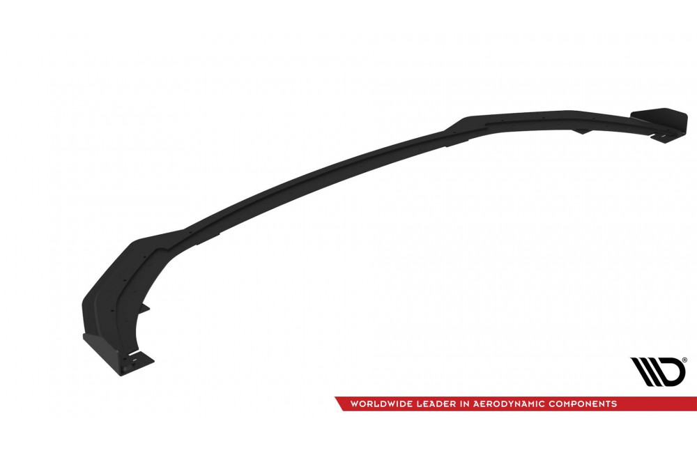 Street Pro Front Splitter + Flaps Kia Stinger GT / GT-Line / Standard Mk1 - Black + Gloss Flaps
