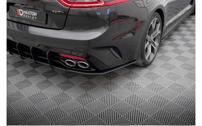 Street Pro Rear Side Splitters Kia Stinger GT / GT-Line  Mk1 - Black