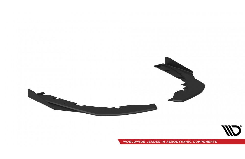 Street Pro Rear Side Splitters + Flaps Kia Stinger GT / GT-Line  Mk1 - Black + Gloss Flaps
