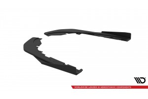 Street Pro Rear Side Splitters + Flaps Kia Stinger GT / GT-Line  Mk1 - Black + Gloss Flaps