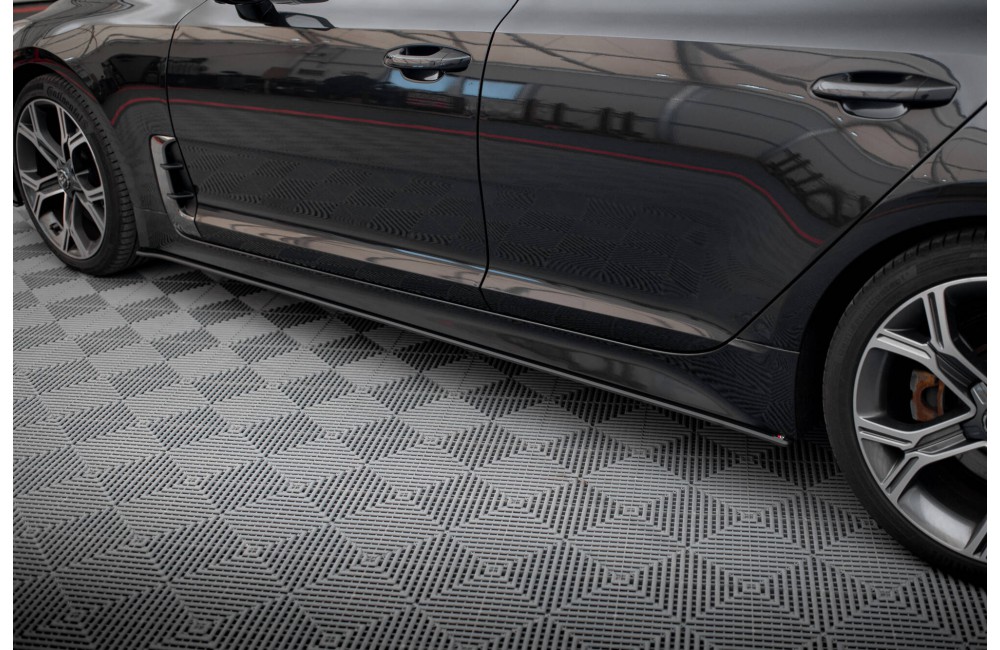 Street Pro Side Skirts Diffusers Kia Stinger GT / GT-Line / Standard Mk1 - Black