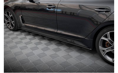 Street Pro Side Skirts Diffusers Kia Stinger GT / GT-Line / Standard Mk1 - Black