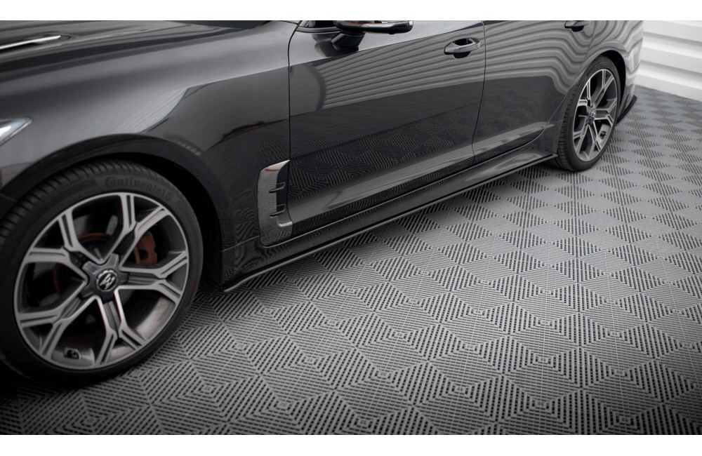 Street Pro Side Skirts Diffusers Kia Stinger GT / GT-Line / Standard Mk1 - Black