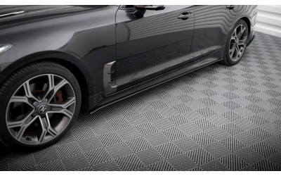 Street Pro Side Skirts Diffusers Kia Stinger GT / GT-Line / Standard Mk1 - Black