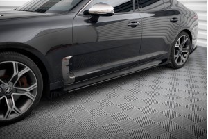 Street Pro Side Skirts Diffusers + Flaps Kia Stinger GT / GT-Line / Standard Mk1 - Black + Gloss Flaps Street Pro Side Skirts Diffusers + Flaps Kia Stinger GT / GT-Line / Standard Mk1 - Black + Gloss Flaps