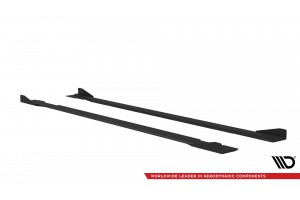 Street Pro Side Skirts Diffusers + Flaps Kia Stinger GT / GT-Line / Standard Mk1 - Black + Gloss Flaps Street Pro Side Skirts Diffusers + Flaps Kia Stinger GT / GT-Line / Standard Mk1 - Black + Gloss Flaps