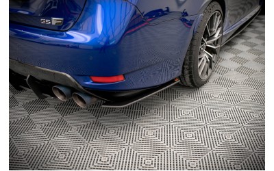 Street Pro Rear Side Splitters Lexus GS F Mk4 Facelift - Black