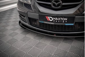 Street Pro Front Splitter V.1 + Flaps Mazda 3 MPS Mk1 - Black + Gloss Flaps