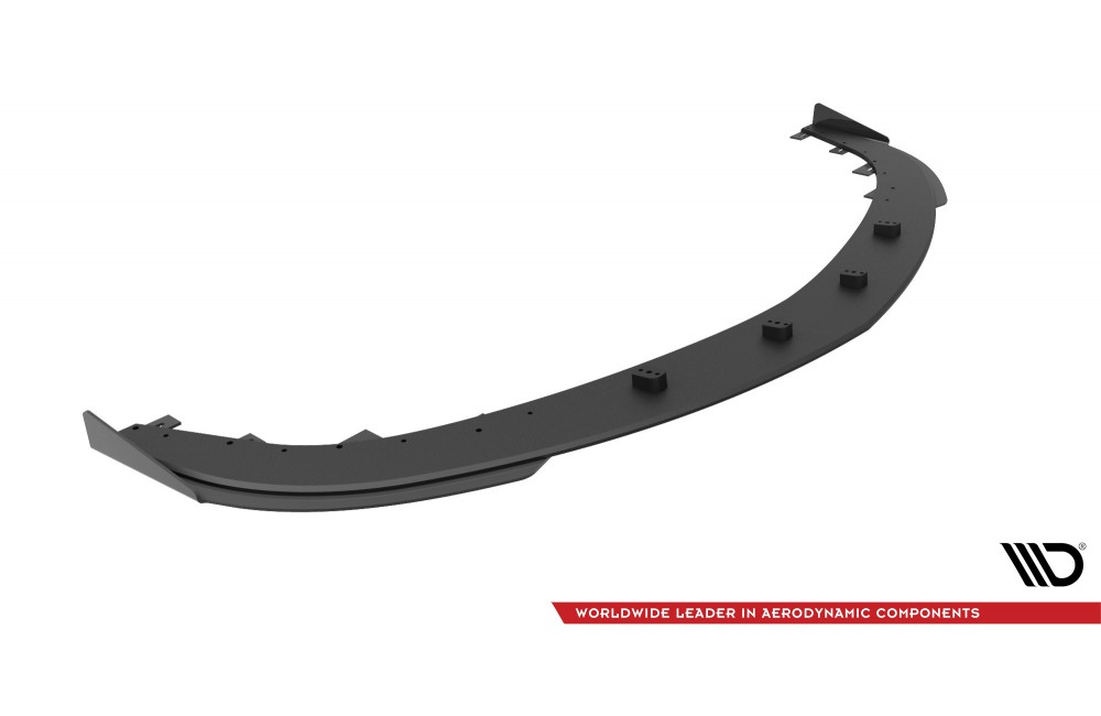 Street Pro Front Splitter V.1 + Flaps Mazda 3 MPS Mk1 - Black + Gloss Flaps