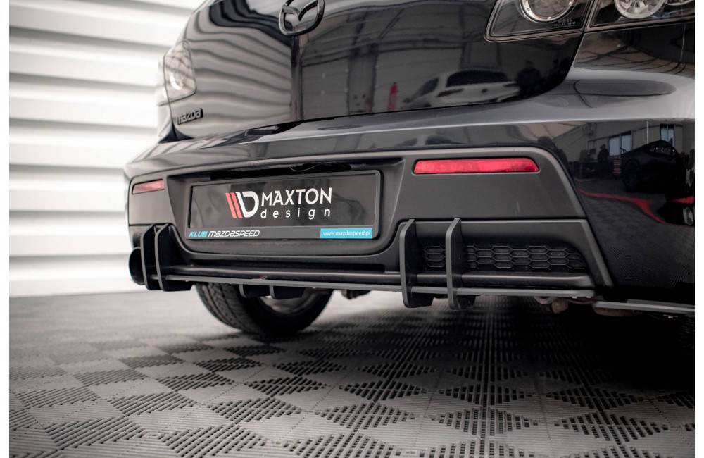 Street Pro Rear Diffuser Mazda 3 MPS Mk1 US-Spec Version - Black