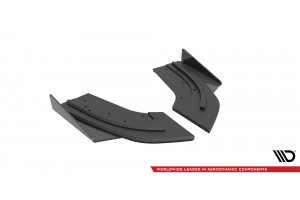 Street Pro Rear Side Splitters + Flaps Mazda 3 MPS Mk1 US-Spec Version - Black + Gloss Flaps
