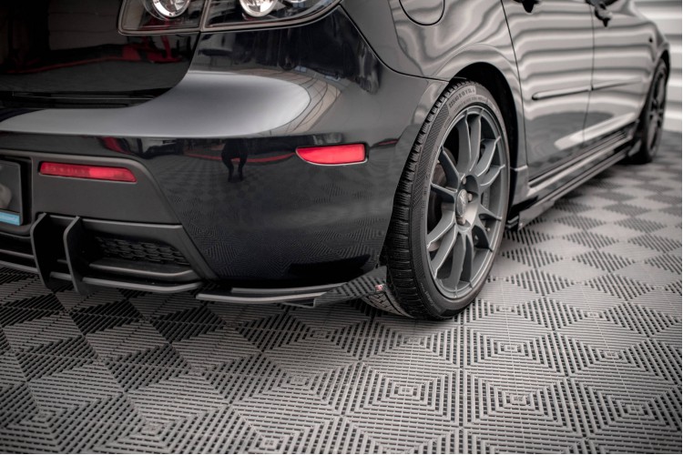 Street Pro Πίσω Πλευρικοί Splitters + Flaps Mazda 3 MPS Mk1 US-Spec Version
