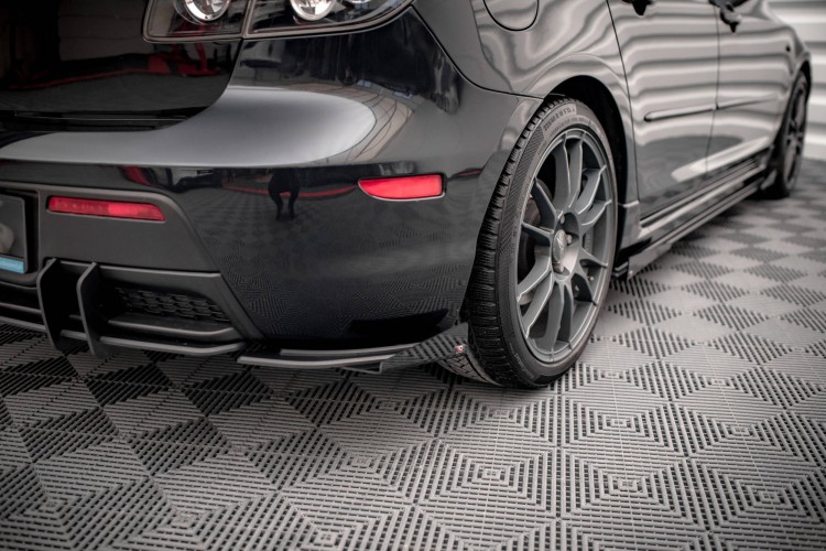 Street Pro Πίσω Πλευρικοί Splitters + Flaps Mazda 3 MPS Mk1 US-Spec Version