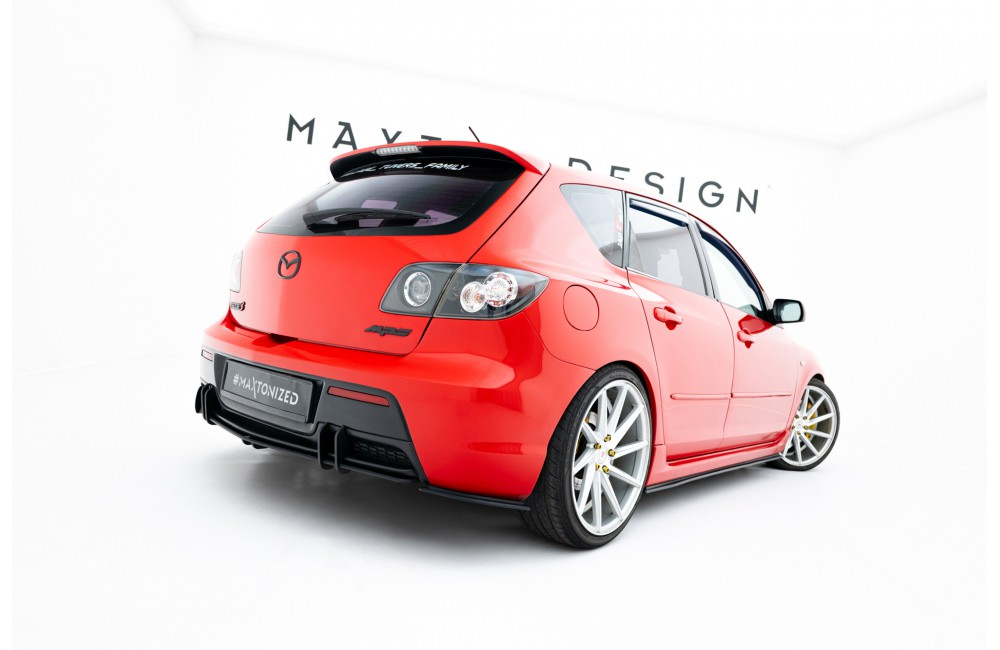 Street Pro Rear Side Splitters Mazda 3 MPS Mk1 EU Version - Black Street Pro Rear Side Splitters Mazda 3 MPS Mk1 EU Version - Black