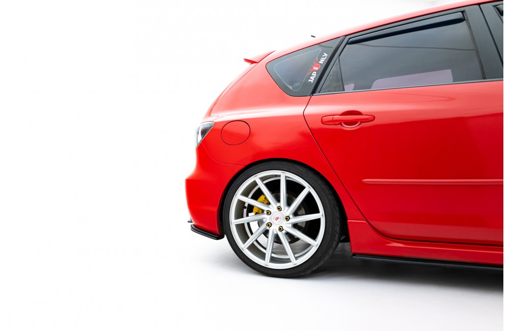 Street Pro Rear Side Splitters Mazda 3 MPS Mk1 EU Version - Black Street Pro Rear Side Splitters Mazda 3 MPS Mk1 EU Version - Black