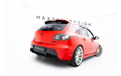 Street Pro Rear Side Splitters Mazda 3 MPS Mk1 EU Version - Black