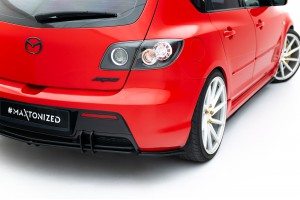 Street Pro Rear Side Splitters Mazda 3 MPS Mk1 EU Version - Black Street Pro Rear Side Splitters Mazda 3 MPS Mk1 EU Version - Black